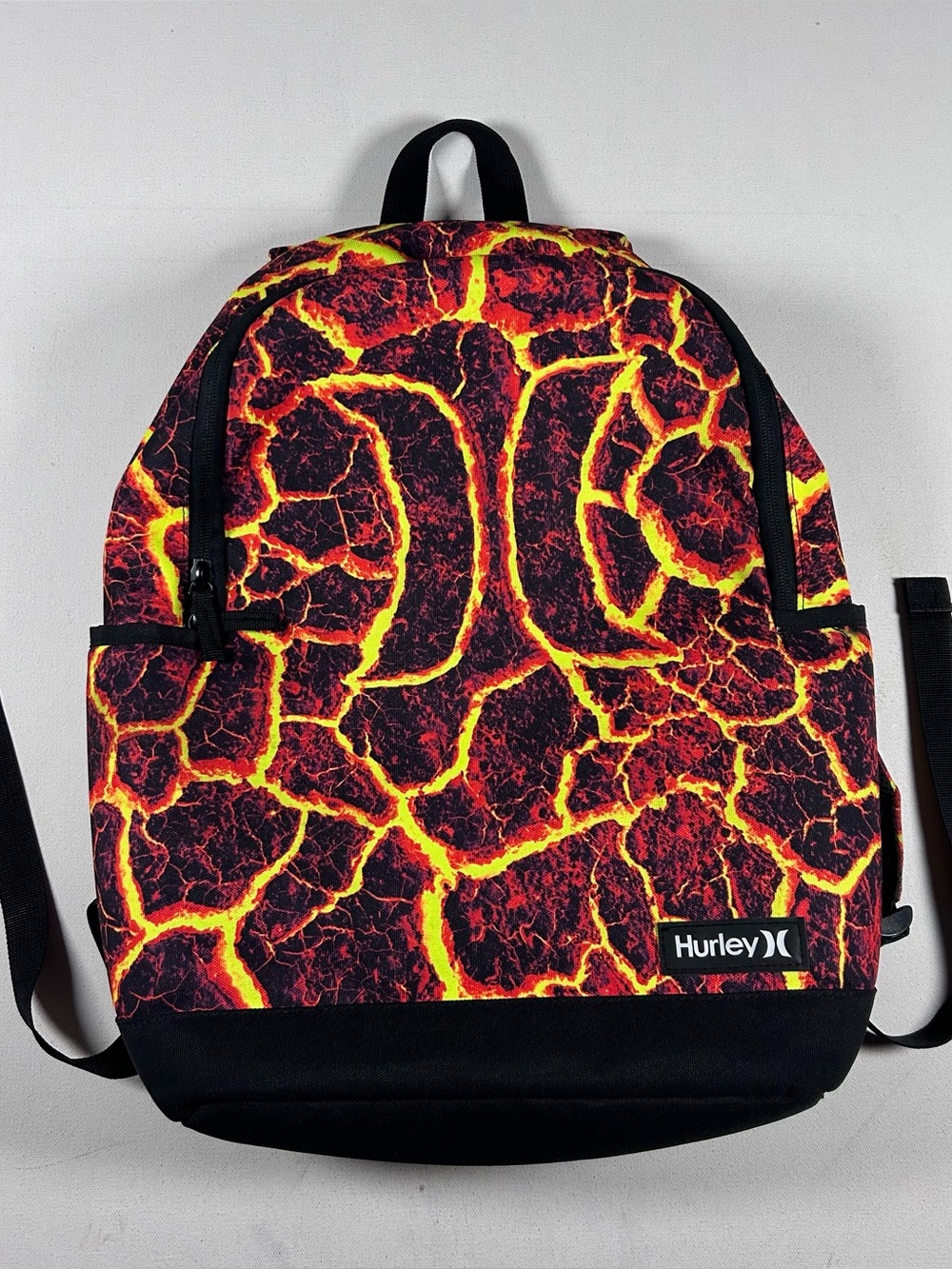 Hurley Backpack Bag Lava Fire Kids Adult Large 17"x11"x5" School Book Tote